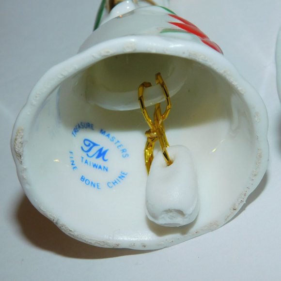 Treasure Masters Christmas Bells Fine Bone Chine Praying Angel & Shepard Boy - Picture 6 of 8